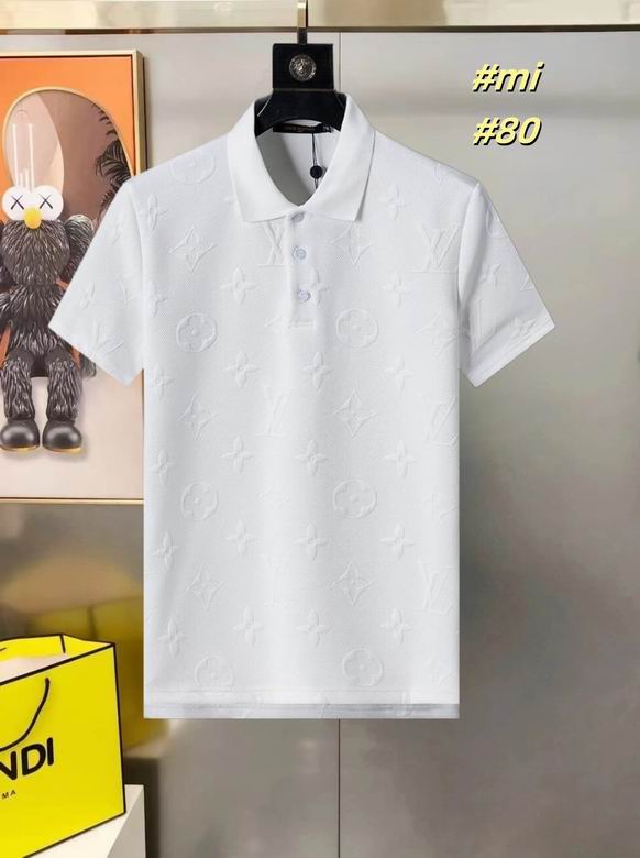Wholesale High-quality LV Short Sleeve Lapel men's T-Shirts for sale