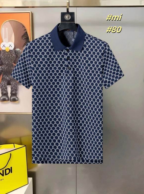 Wholesale High-quality LV Short Sleeve Lapel men's T-Shirts for sale