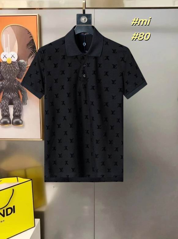 Wholesale High-quality LV Short Sleeve Lapel men's T-Shirts for sale