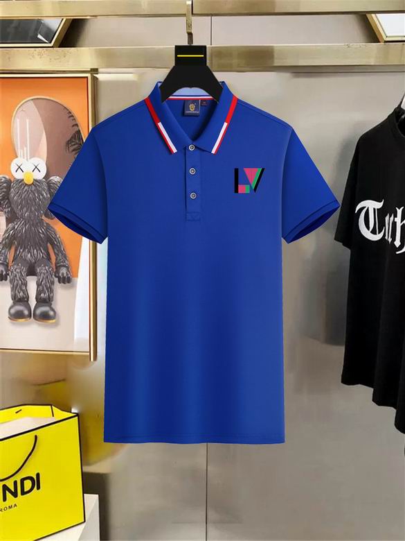 Wholesale High-quality Cheap LV Short Sleeve Lapel men's T-Shirts for sale