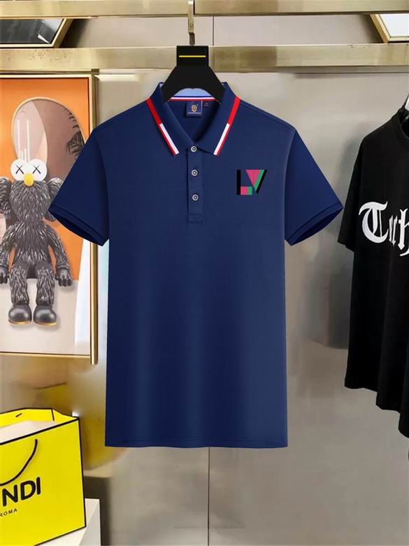 Wholesale High-quality Cheap LV Short Sleeve Lapel men's T-Shirts for sale