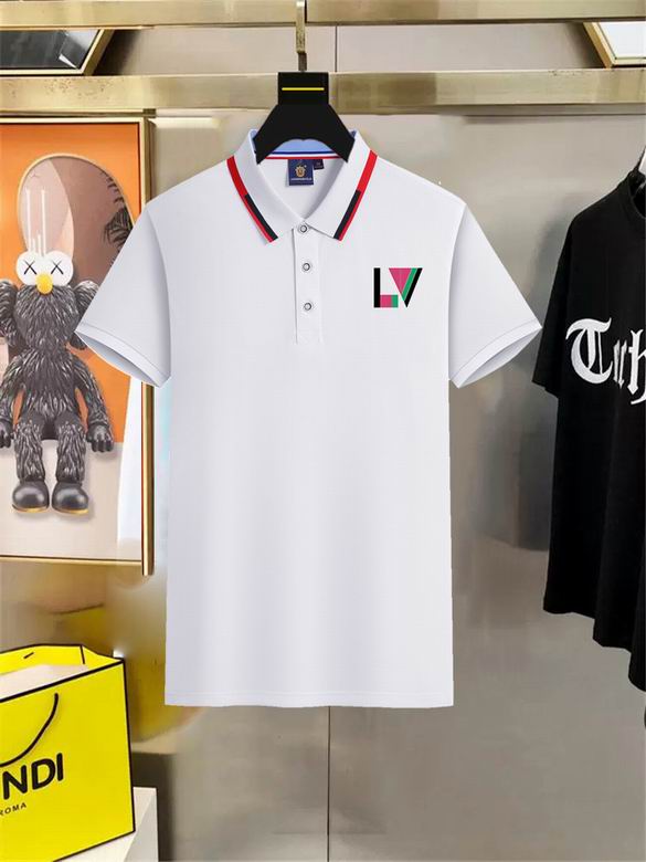 Wholesale High-quality Cheap LV Short Sleeve Lapel men's T-Shirts for sale