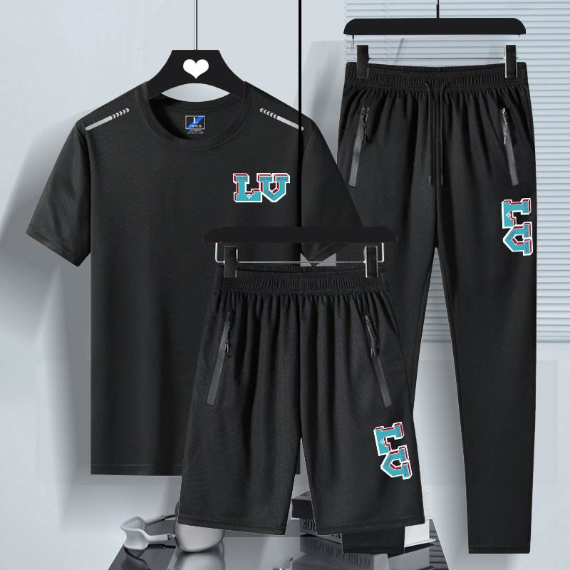 Wholesale High-quality LV Short Sleeve Replica Designer Tracksuits for sale