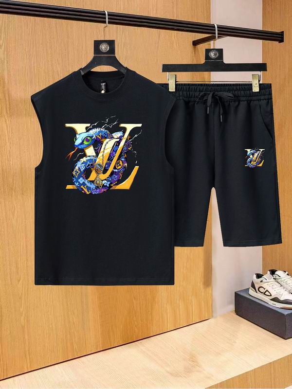 Wholesale High-quality LV Short Sleeve Replica Designer Tracksuits for sale