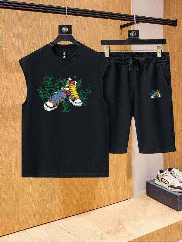 Wholesale High-quality LV Short Sleeve Replica Designer Tracksuits for sale