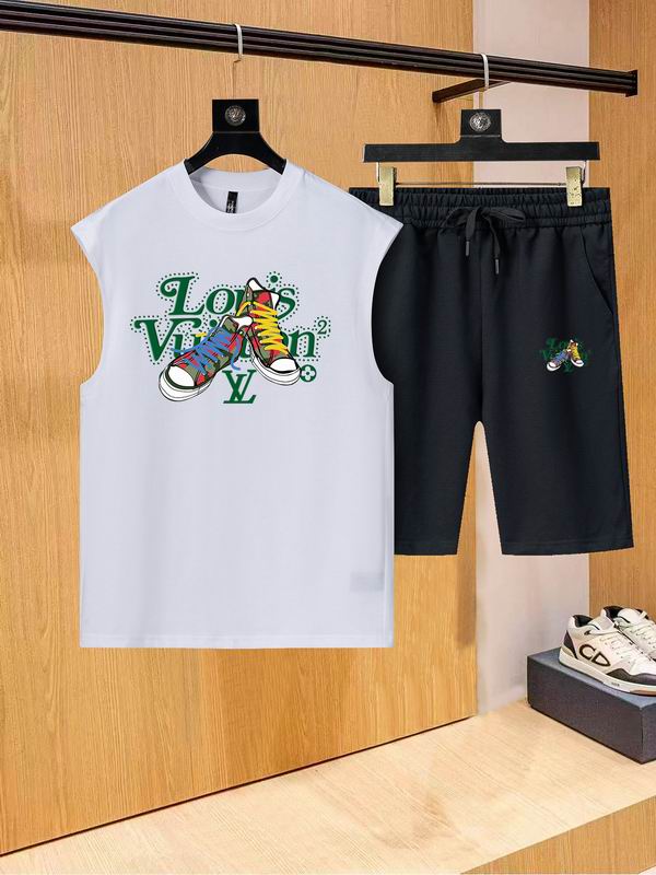 Wholesale High-quality LV Short Sleeve Replica Designer Tracksuits for sale