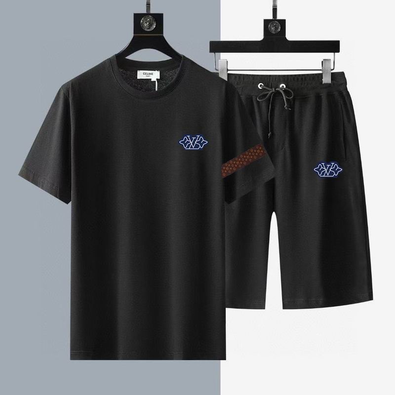 Wholesale High-quality LV Short Sleeve Replica Designer Tracksuits for sale