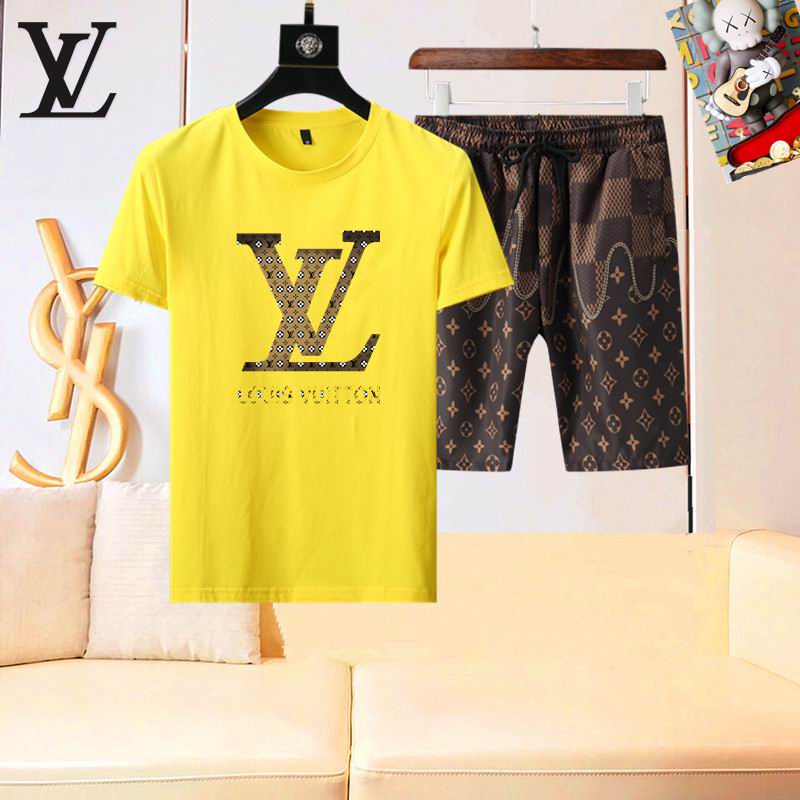 Wholesale High-quality Cheap LV men's Short Sleeve Designer Tracksuits for sale