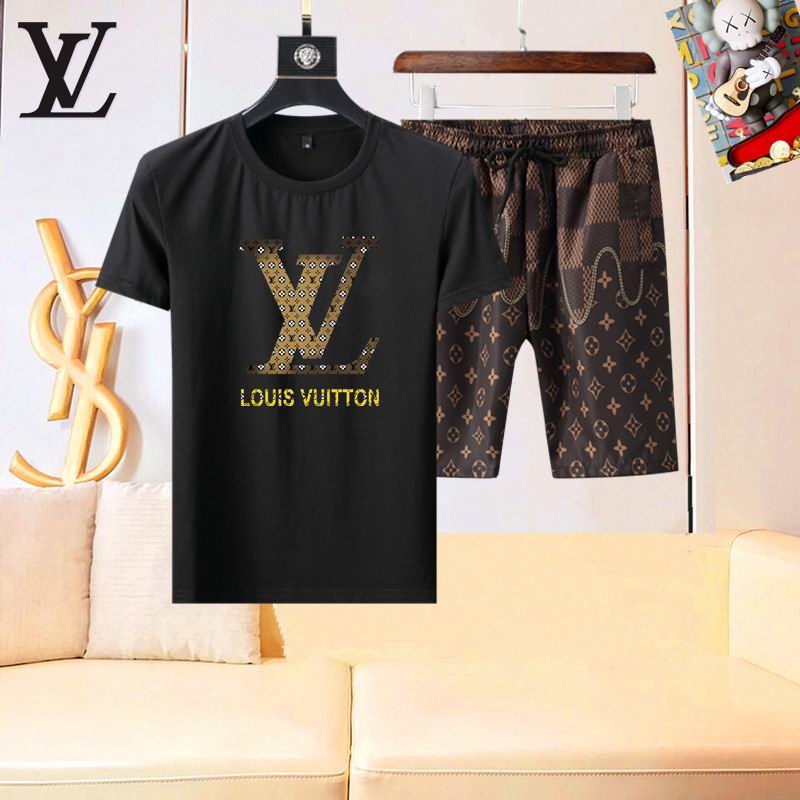 Wholesale High-quality Cheap LV men's Short Sleeve Designer Tracksuits for sale