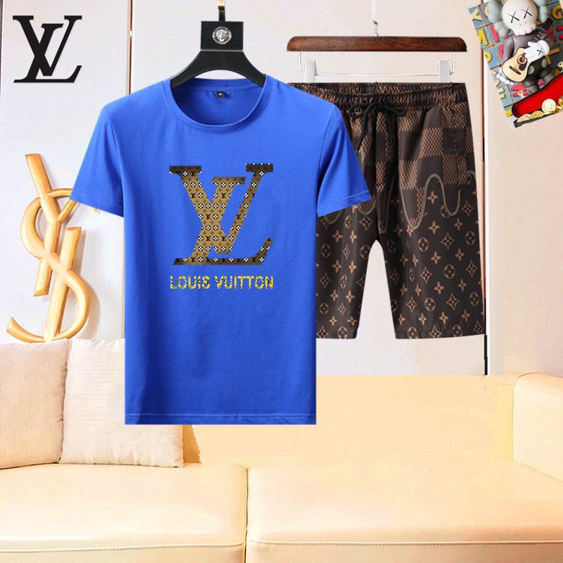 Wholesale High-quality Cheap LV men's Short Sleeve Designer Tracksuits for sale