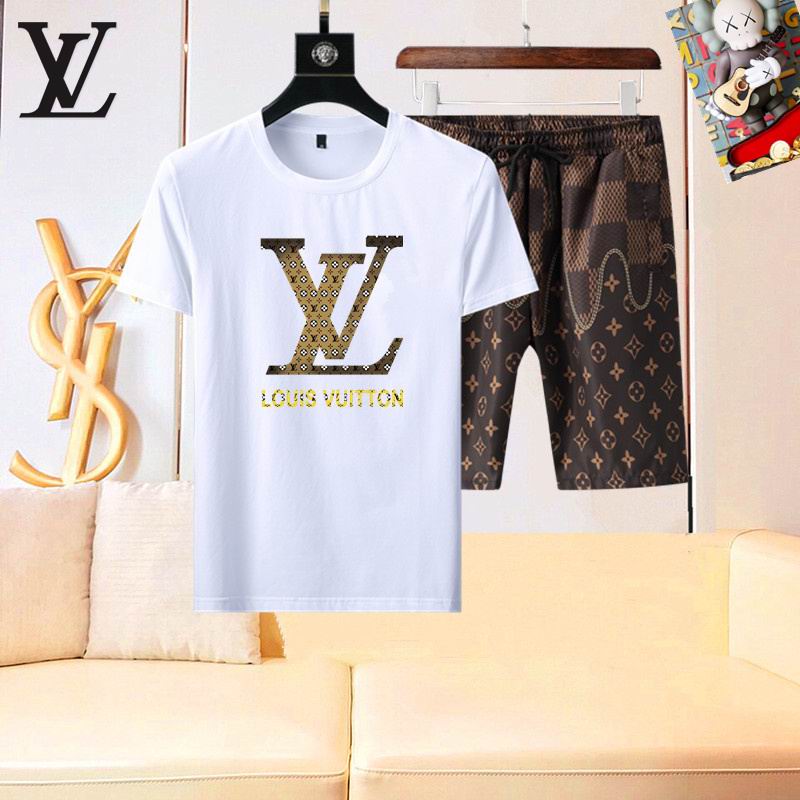 Wholesale High-quality Cheap LV men's Short Sleeve Designer Tracksuits for sale