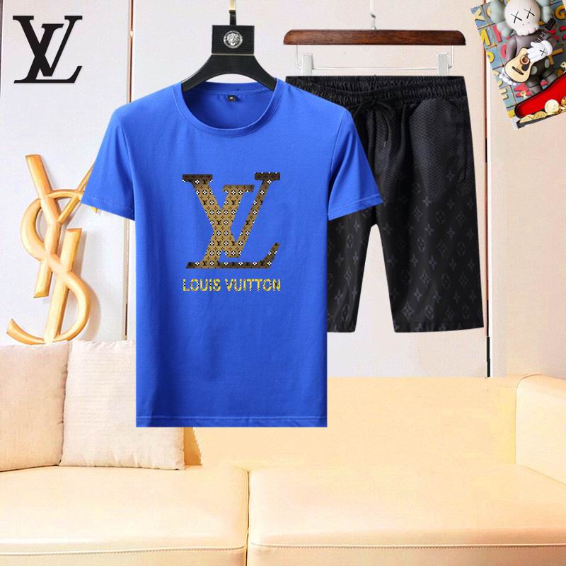 Wholesale High-quality Cheap LV men's Short Sleeve Designer Tracksuits for sale