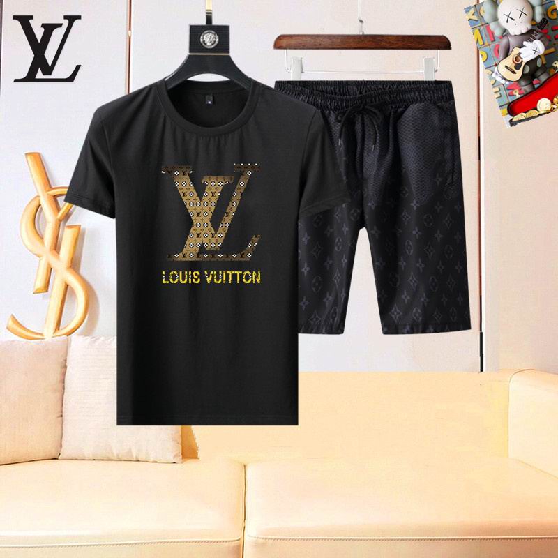Wholesale High-quality Cheap LV men's Short Sleeve Designer Tracksuits for sale