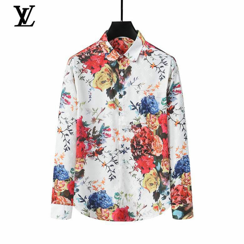 Wholesale Cheap Louis Vuitton Lv Long Sleeve MEN Shirts for Sale