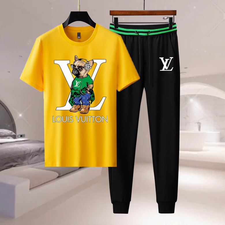 Wholesale Cheap LV Short Sleeve Replica Tracksuits for Sale