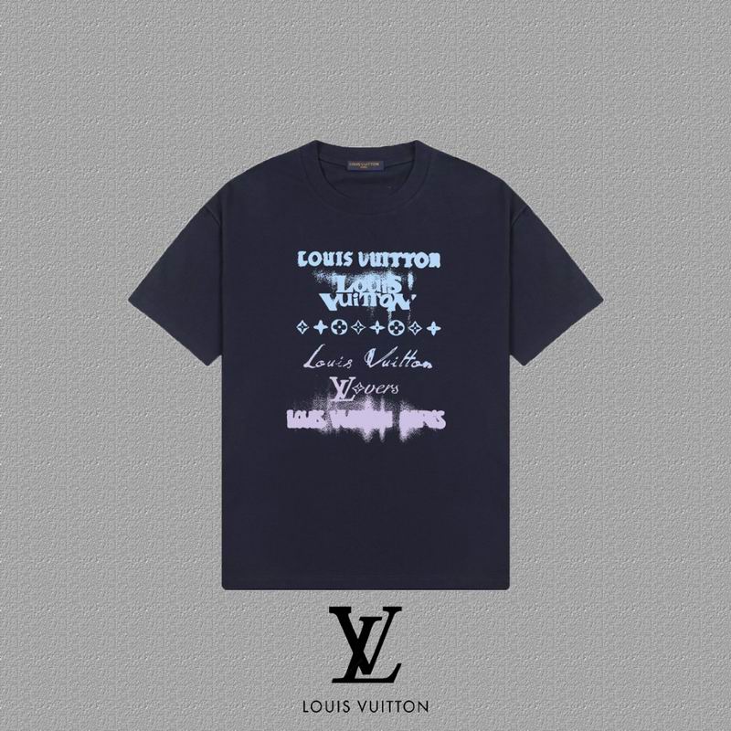 Wholesale Cheap Louis Vuitton Womens Short Round Collar T Shirts for Sale