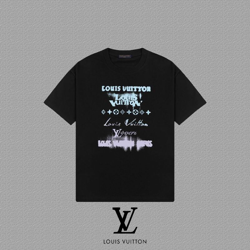 Wholesale Cheap Louis Vuitton Womens Short Round Collar T Shirts for Sale