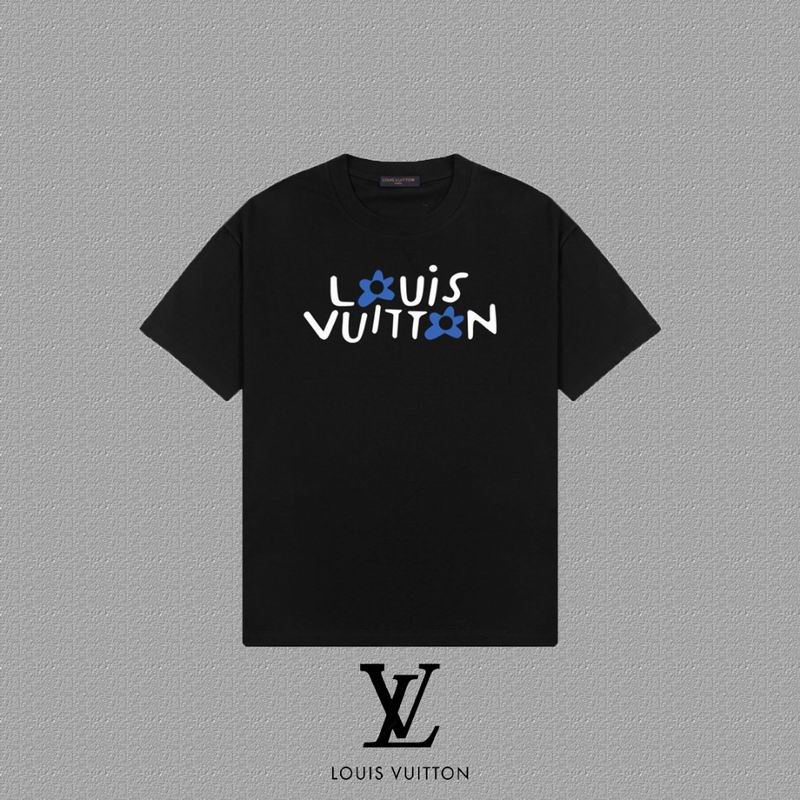 Wholesale Cheap Louis Vuitton Womens Short Round Collar T Shirts for Sale