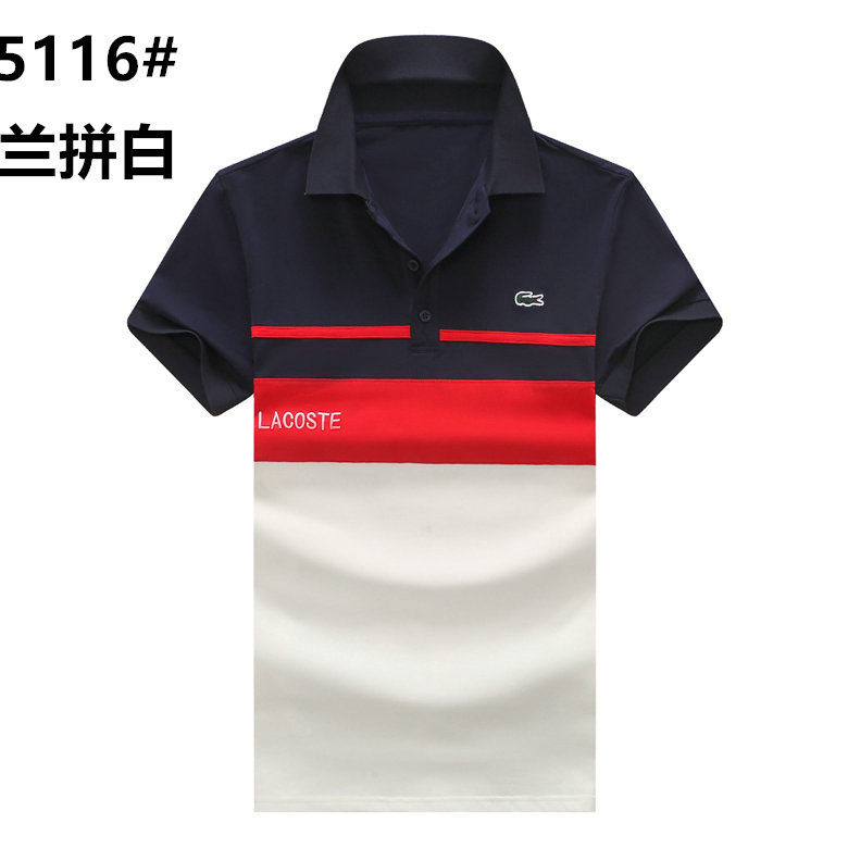 Wholesale Cheap Lacoste Shorts Sleeve Lapel T Shirts for Sale