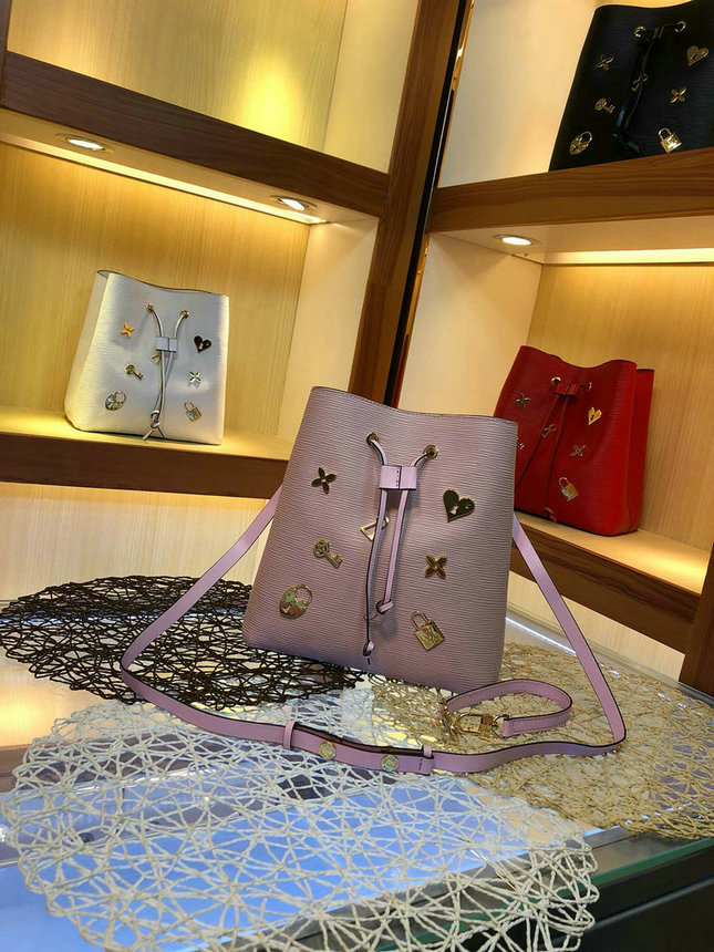 Wholesale Cheap Louis Vuitton Epi Leather Lockme Bucket Bag For Sale