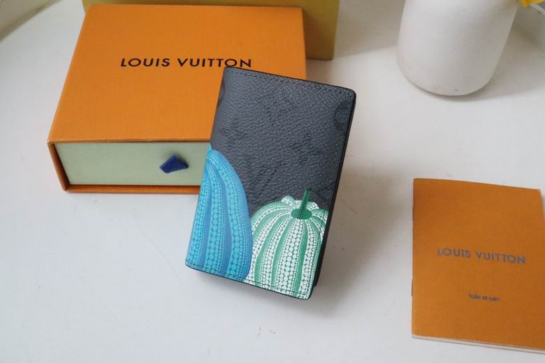 LV x YK Pocket Organizer Monogram Eclipse Canvas Men Wallet