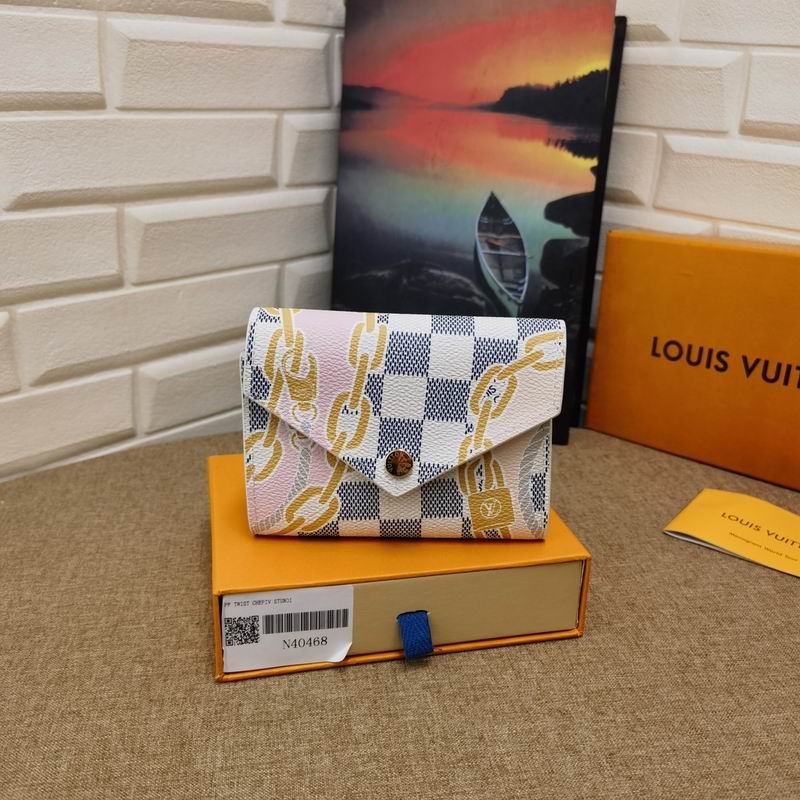 LV Damier Azur Canvas Victorine Women Wallet N40468
