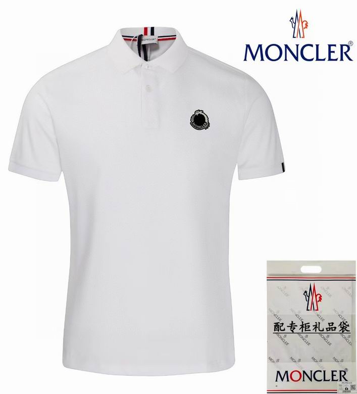 Wholesale Cheap M.oncler Short Sleeve Lapel T Shirts for Sale