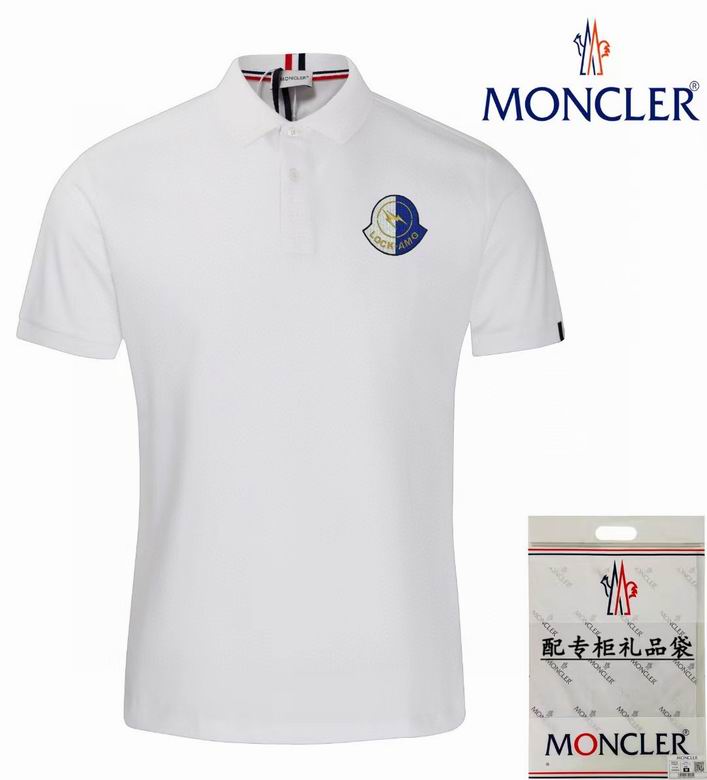 Wholesale Cheap M.oncler Short Sleeve Lapel T Shirts for Sale