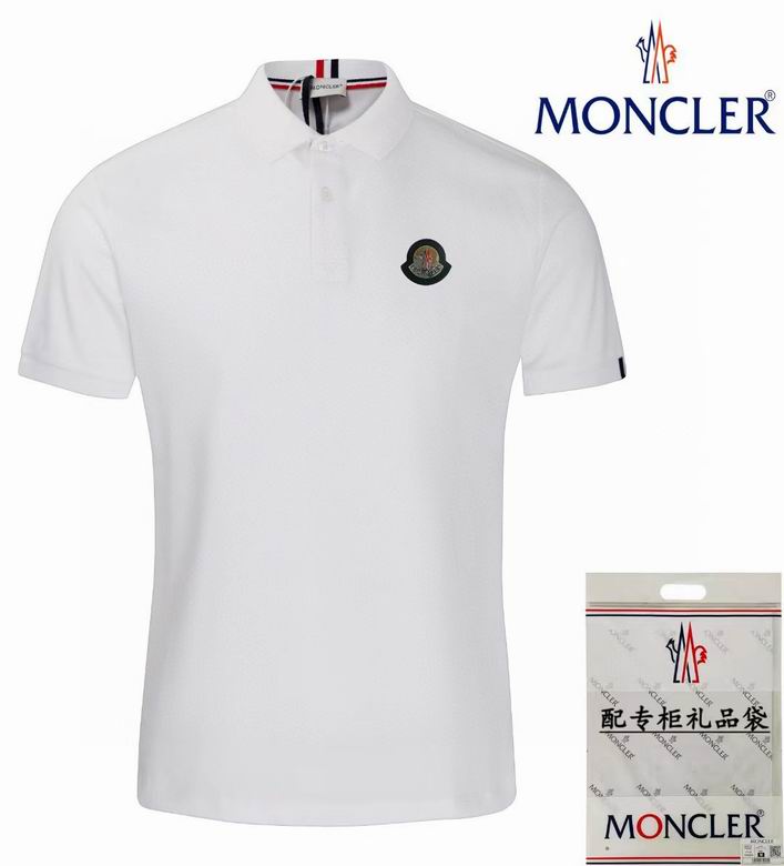 Wholesale Cheap M.oncler Short Sleeve Lapel T Shirts for Sale