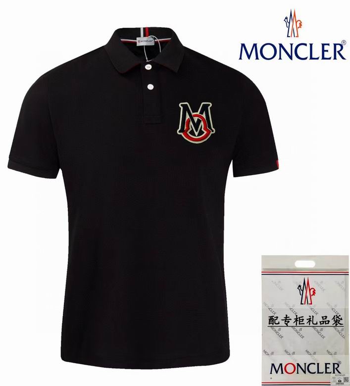 Wholesale Cheap M.oncler Short Sleeve Lapel T Shirts for Sale