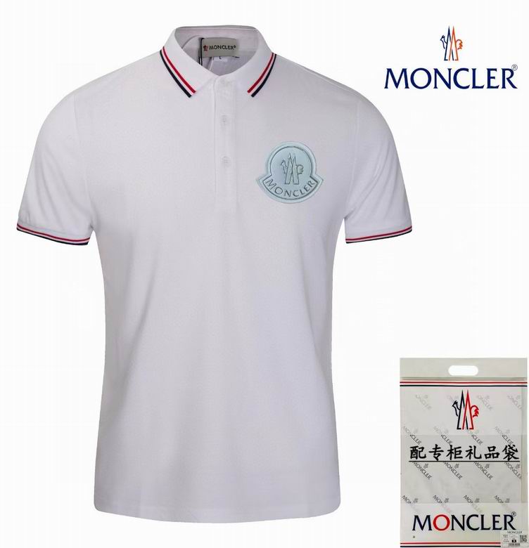 Wholesale Cheap M.oncler Short Sleeve Lapel T Shirts for Sale