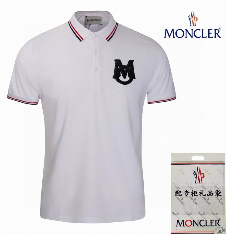 Wholesale Cheap M.oncler Short Sleeve Lapel T Shirts for Sale