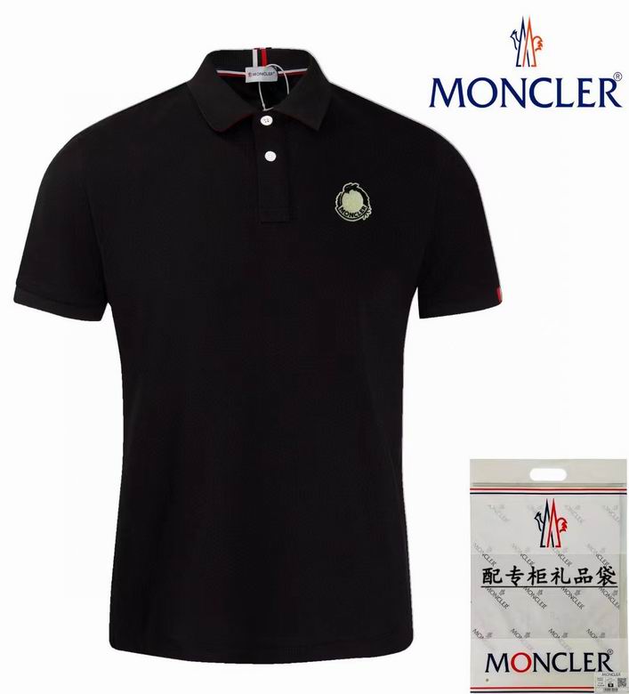 Wholesale Cheap M.oncler Short Sleeve Lapel T Shirts for Sale