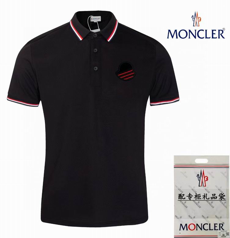 Wholesale Cheap M.oncler Short Sleeve Lapel T Shirts for Sale