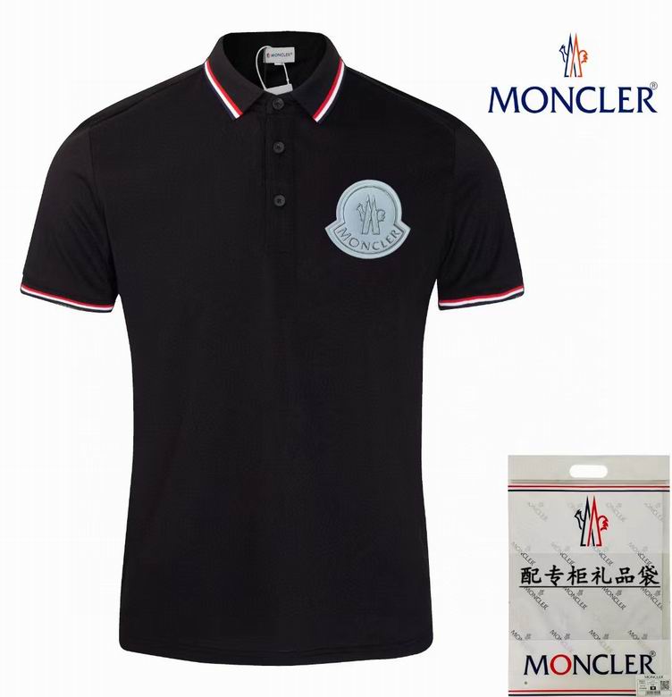 Wholesale Cheap M.oncler Short Sleeve Lapel T Shirts for Sale