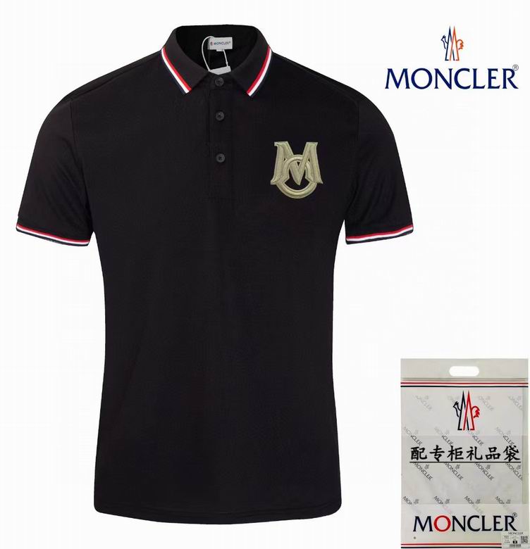 Wholesale Cheap M.oncler Short Sleeve Lapel T Shirts for Sale