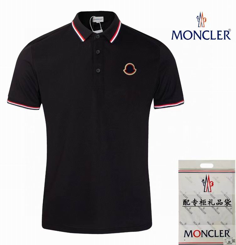 Wholesale Cheap M.oncler Short Sleeve Lapel T Shirts for Sale