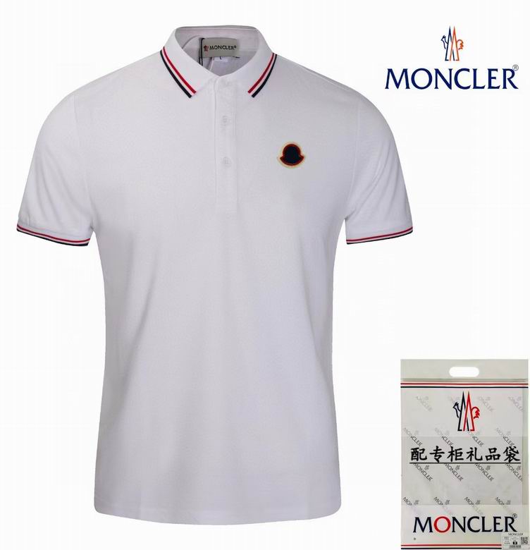 Wholesale Cheap M.oncler Short Sleeve Lapel T Shirts for Sale