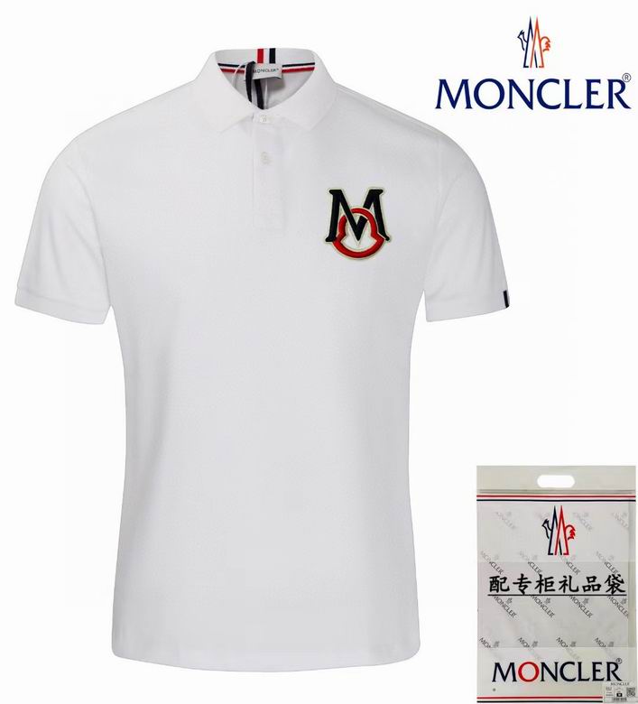 Wholesale Cheap M.oncler Short Sleeve Lapel T Shirts for Sale