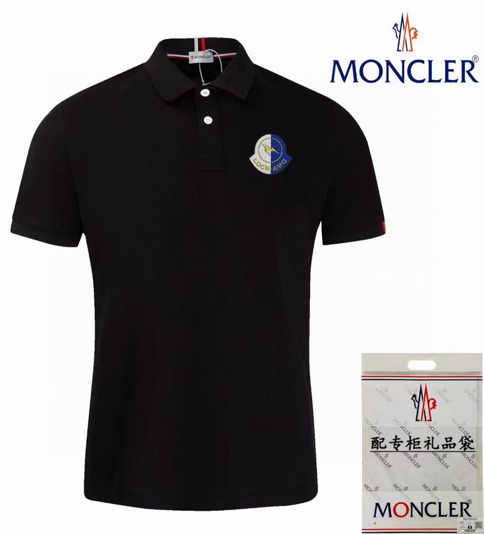 Wholesale Cheap M.oncler Short Sleeve Lapel T Shirts for Sale