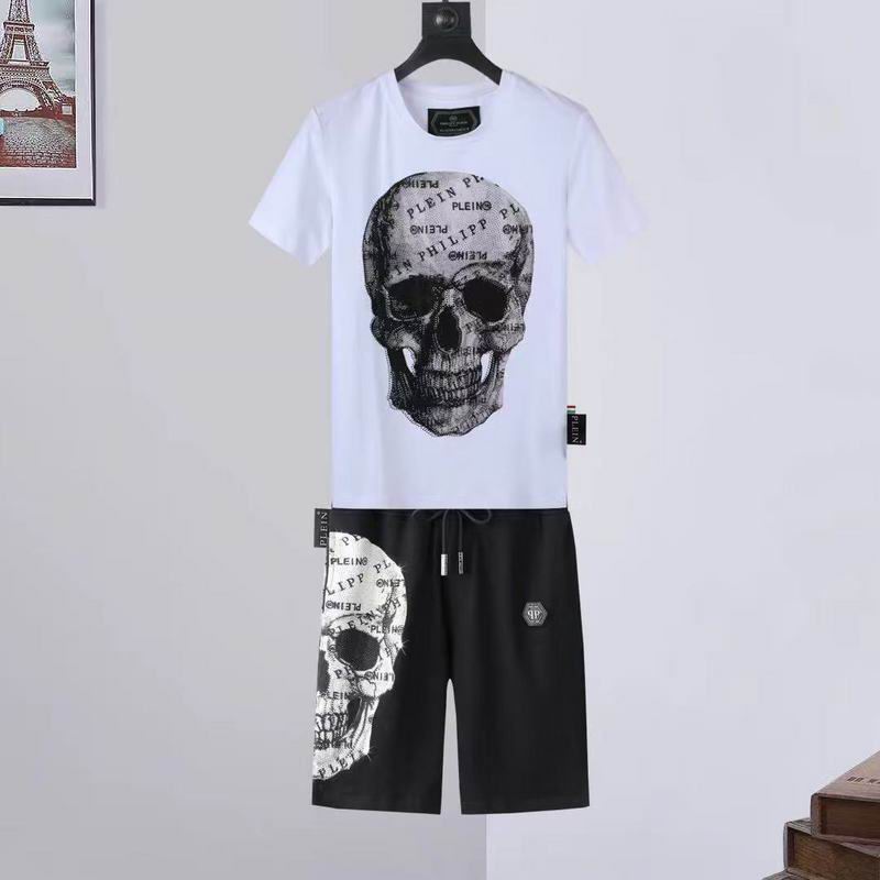 Wholesale High-quality P.hilipp Plein Designer Short Sleeve Tracksuits for sale