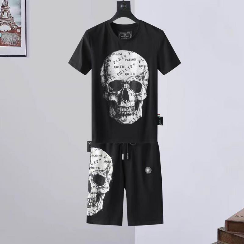 Wholesale High-quality P.hilipp Plein Designer Short Sleeve Tracksuits for sale