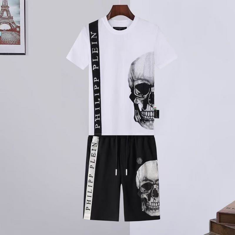 Wholesale High-quality P.hilipp Plein Designer Short Sleeve Tracksuits for sale