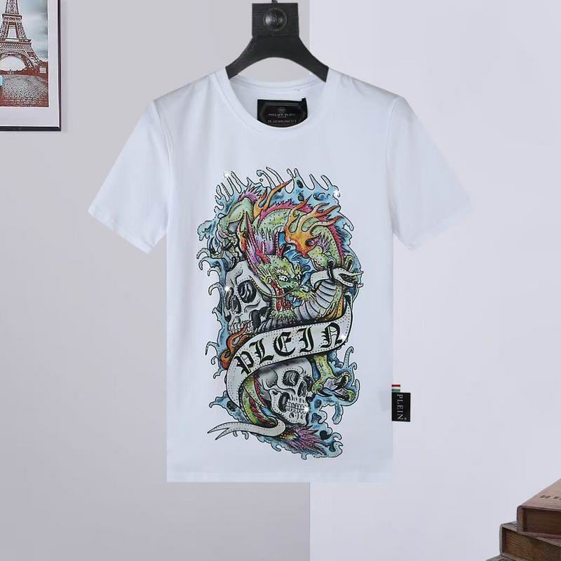 Wholesale High-quality Fashion P.hilipp Plein Short Sleeve Crewneck Designer T-Shirts for sale