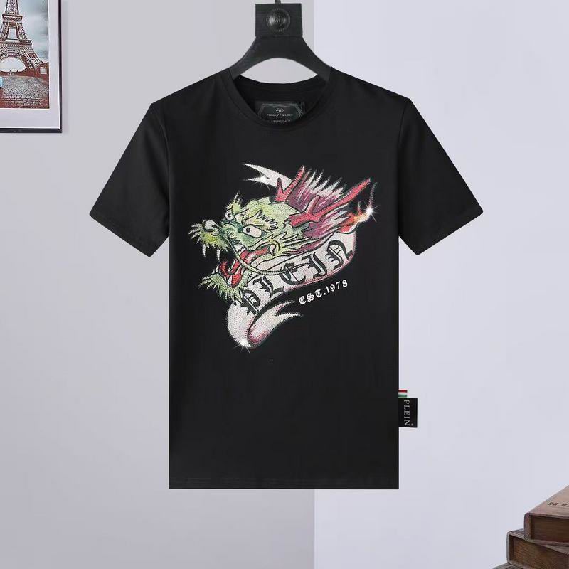 Wholesale High-quality Fashion P.hilipp Plein Short Sleeve Crewneck Designer T-Shirts for sale