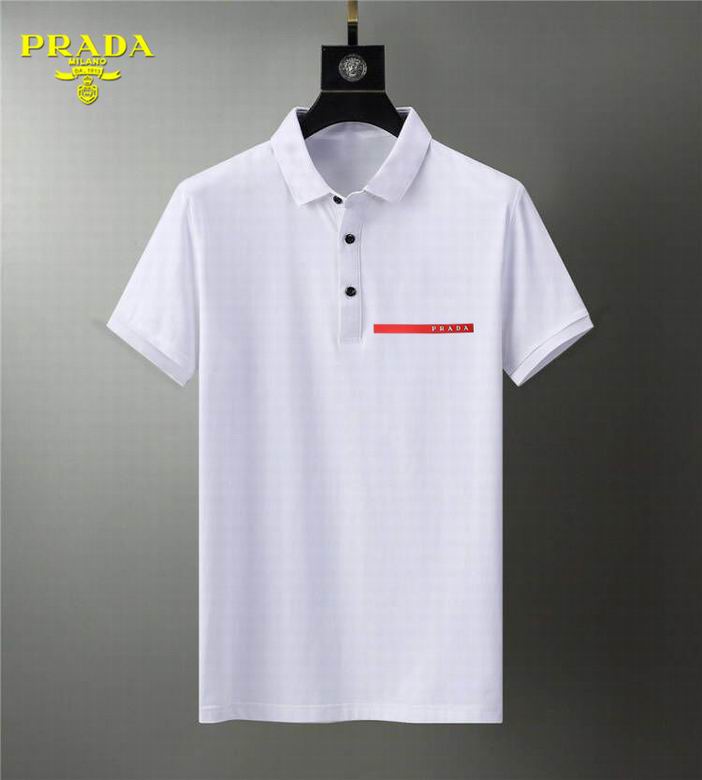 Wholesale Cheap P rada Short Sleeve Lapel T Shirts for Sale