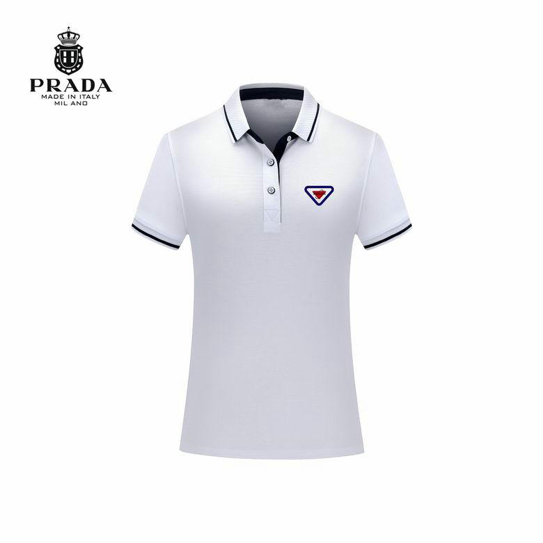 Wholesale Cheap P rada Short Sleeve Lapel T Shirts for Sale