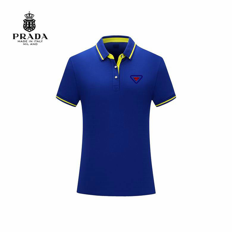 Wholesale Cheap P rada Short Sleeve Lapel T Shirts for Sale