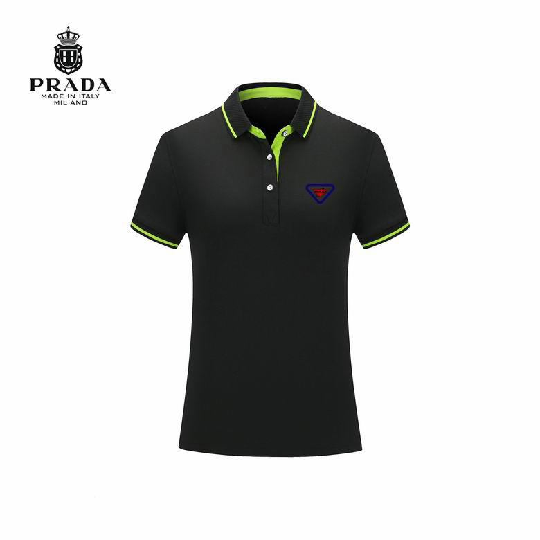 Wholesale Cheap P rada Short Sleeve Lapel T Shirts for Sale