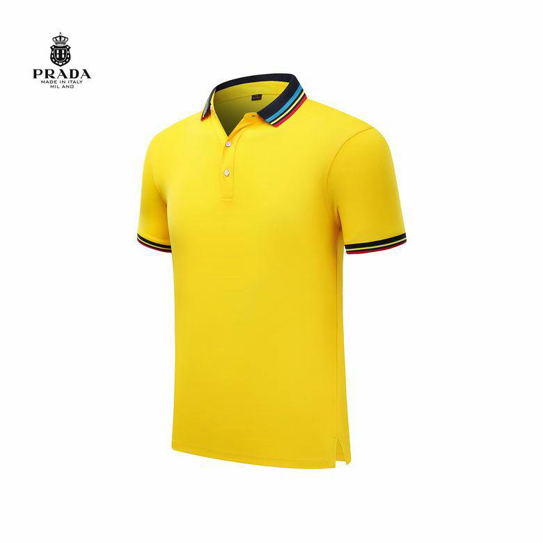 Wholesale Cheap P rada Short Sleeve Lapel T Shirts for Sale